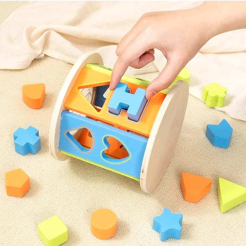 Little Story Wooden Activity Box Early Education Montessori 12 Pcs - Multicolor